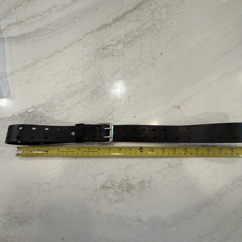 Genuine Leather Black Belt Mexico Size Up To 40